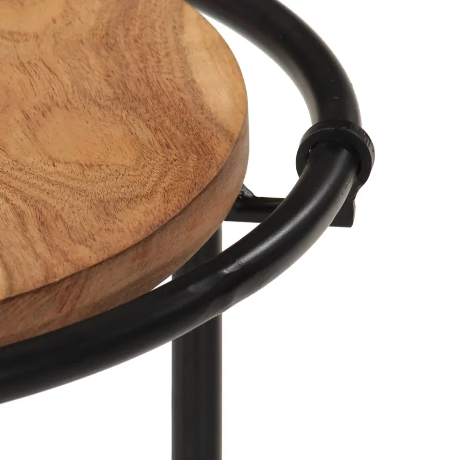 Tables gigognes 3 pcs bois massif d'acacia - 7