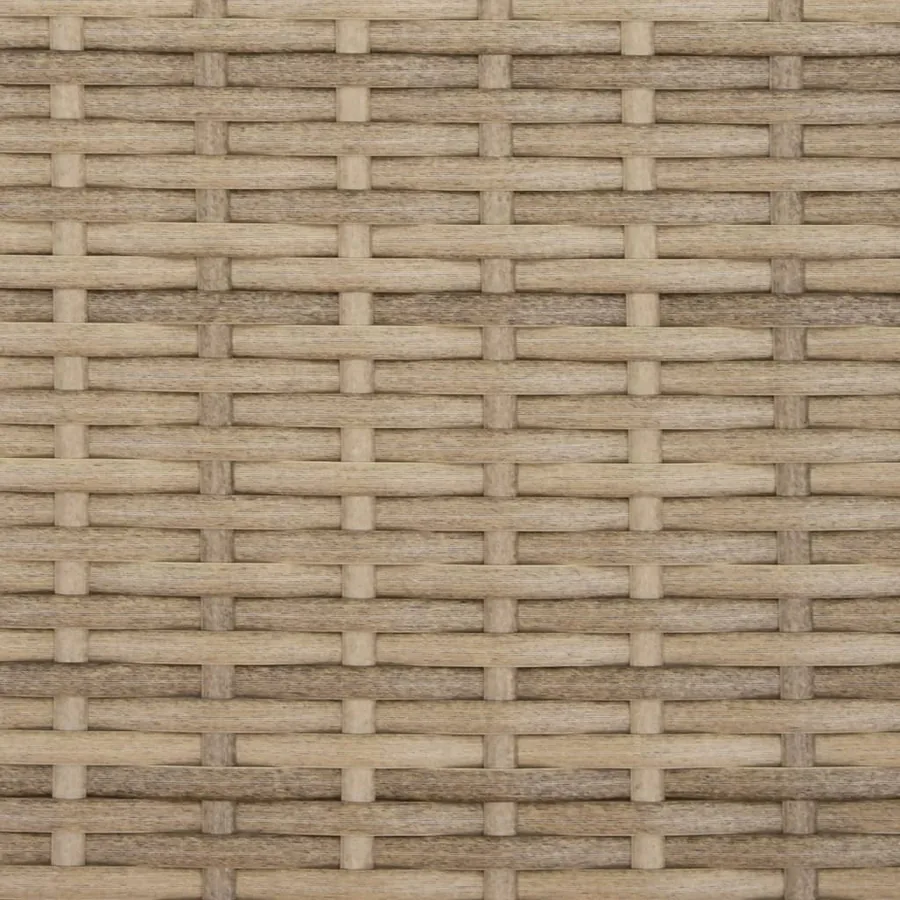 Chaise longue avec coussins beige résine tressée - 8