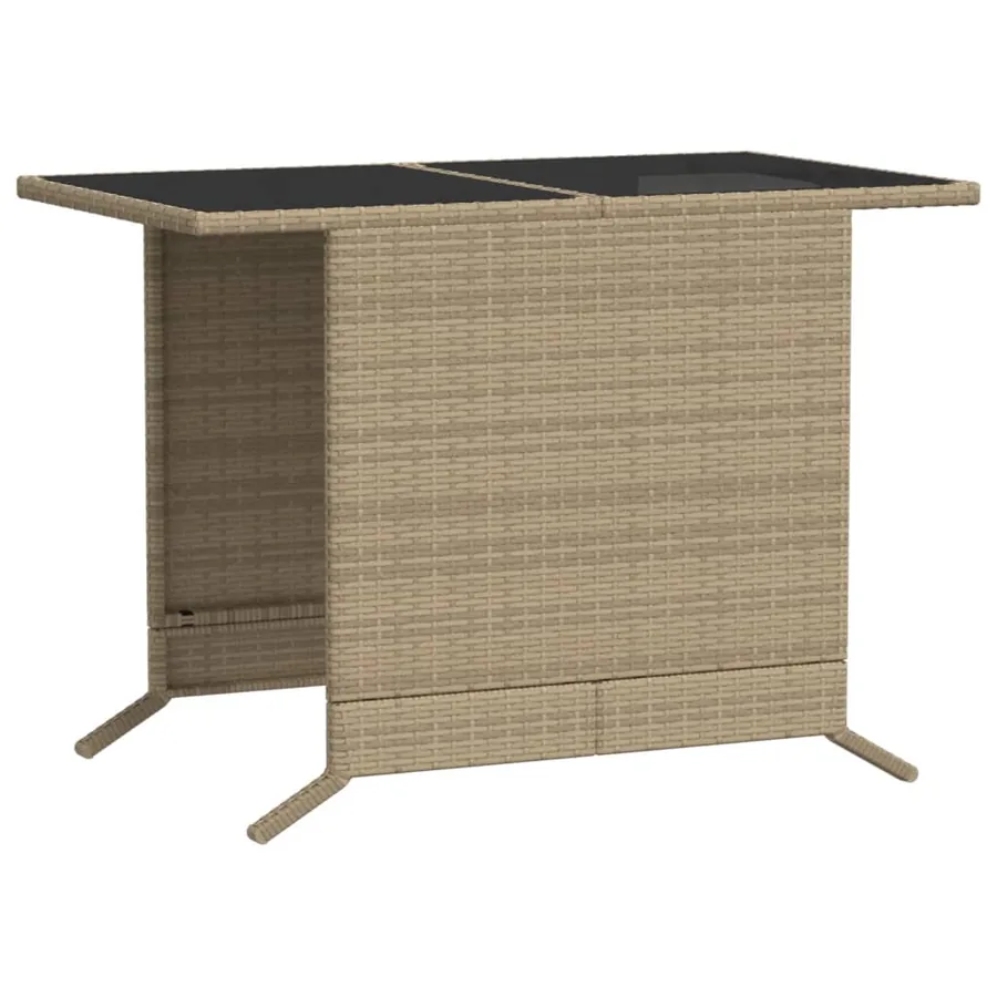 Ensemble de bistro 3 pcs coussins mélange beige résine tressée - 9