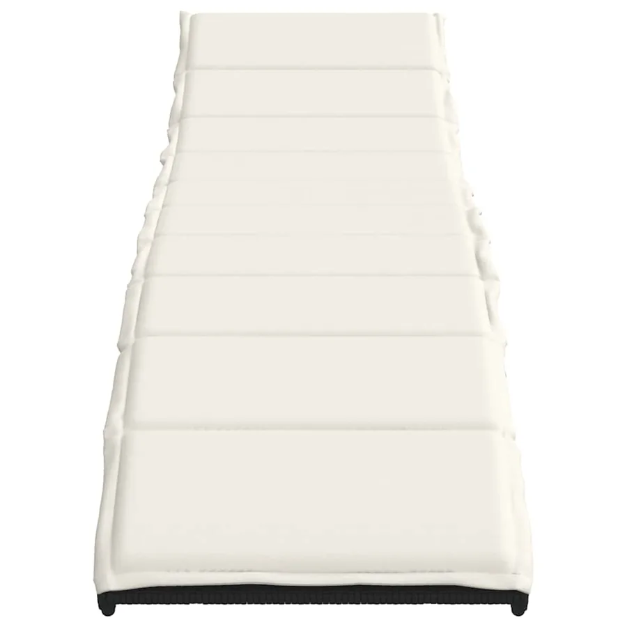 Chaises longues lot de 2 avec coussins noir résine tressée - 4