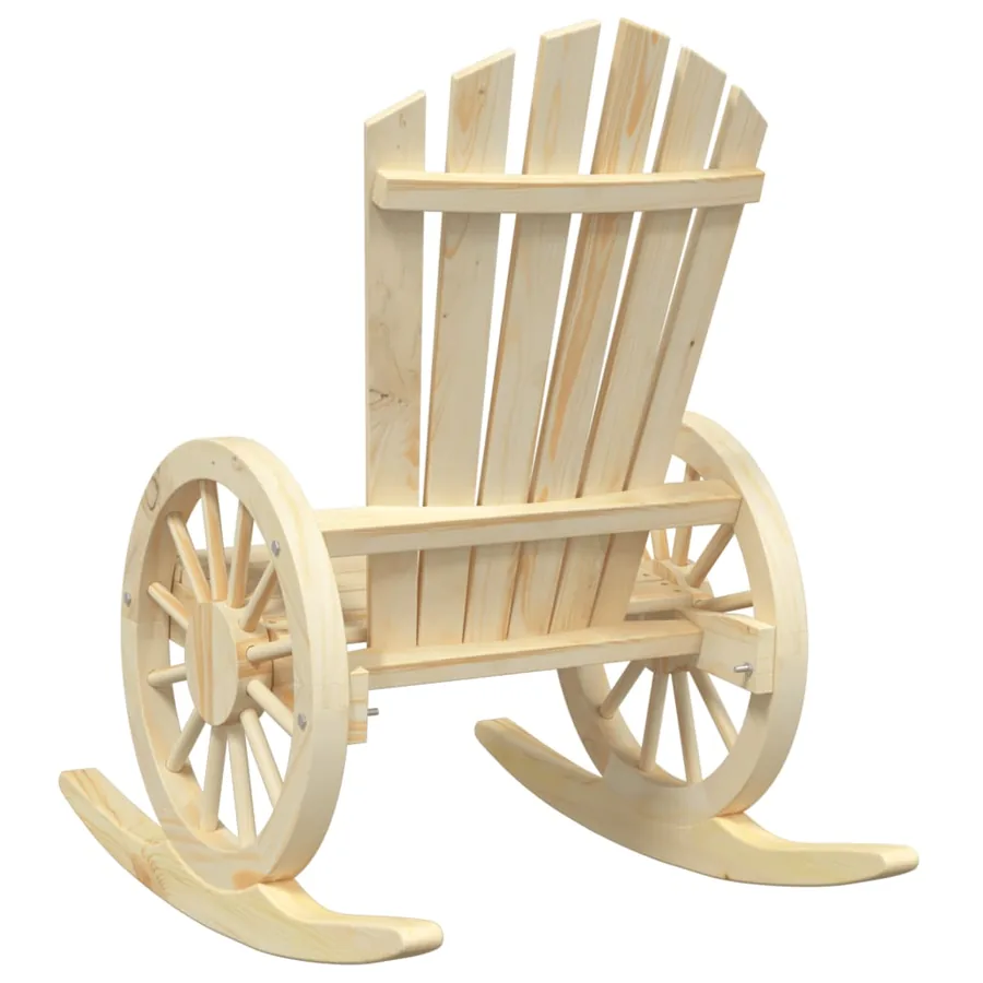 Chaise à bascule Adirondack bois de sapin massif - 6