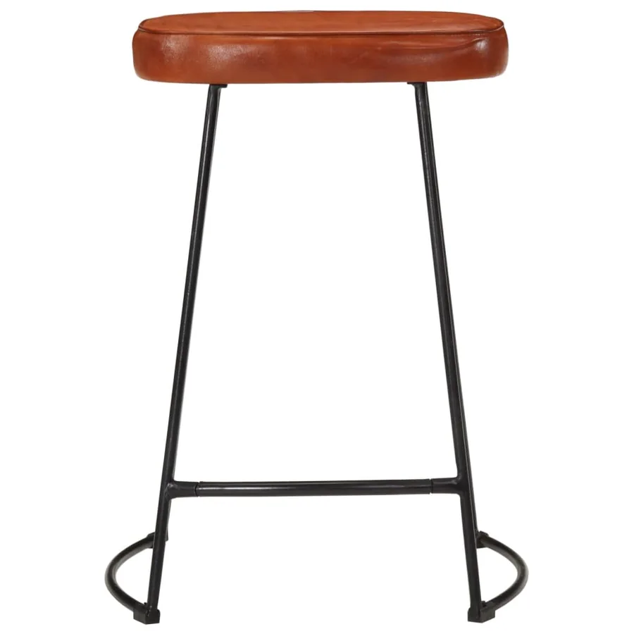 Tabourets de bar lot de 2 marron foncé 41x29x62 cm - 3