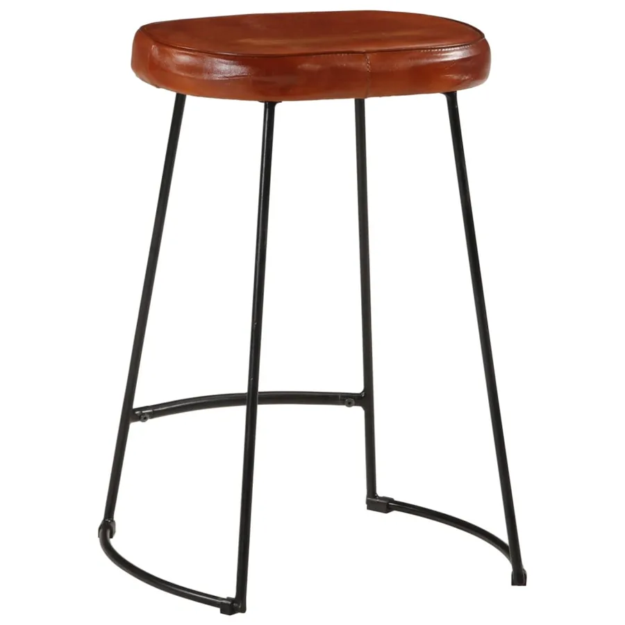 Tabourets de bar lot de 2 marron foncé 41x29x62 cm - 5