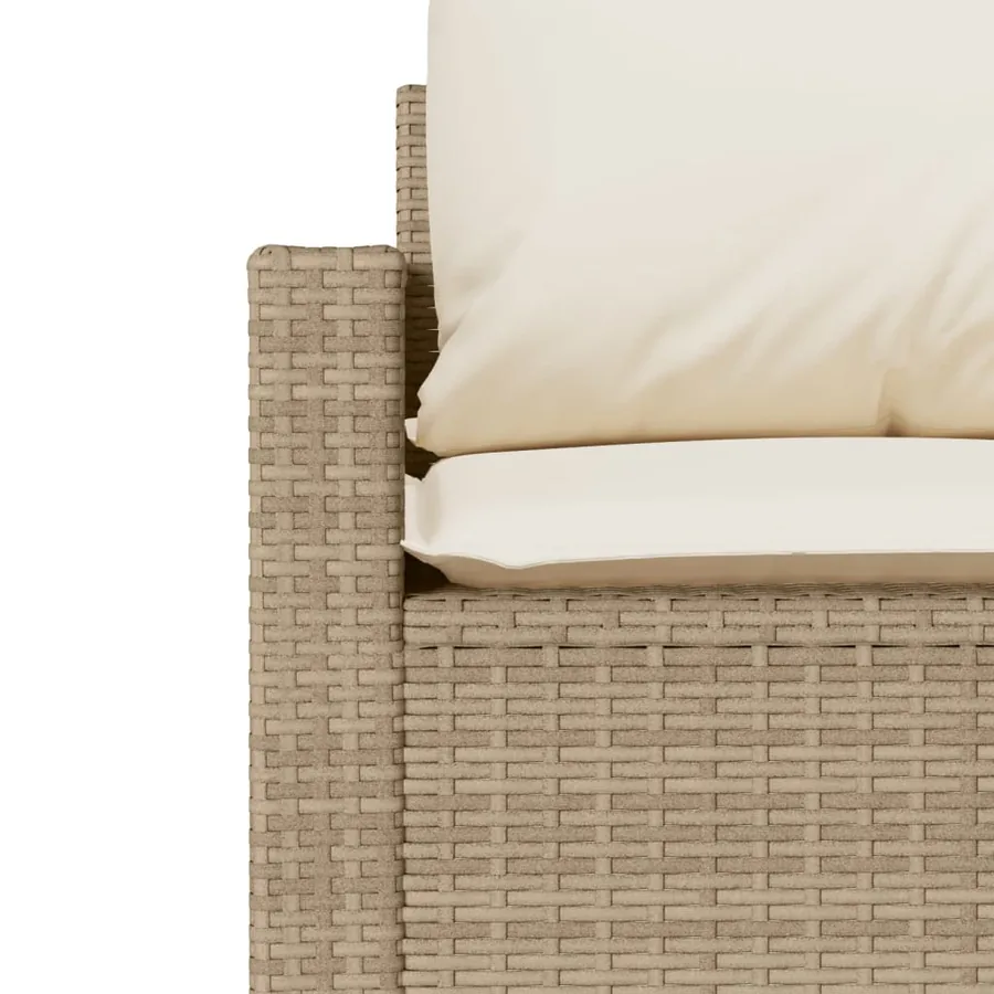 Salon de jardin avec coussins 6 pcs beige résine tressée - 7