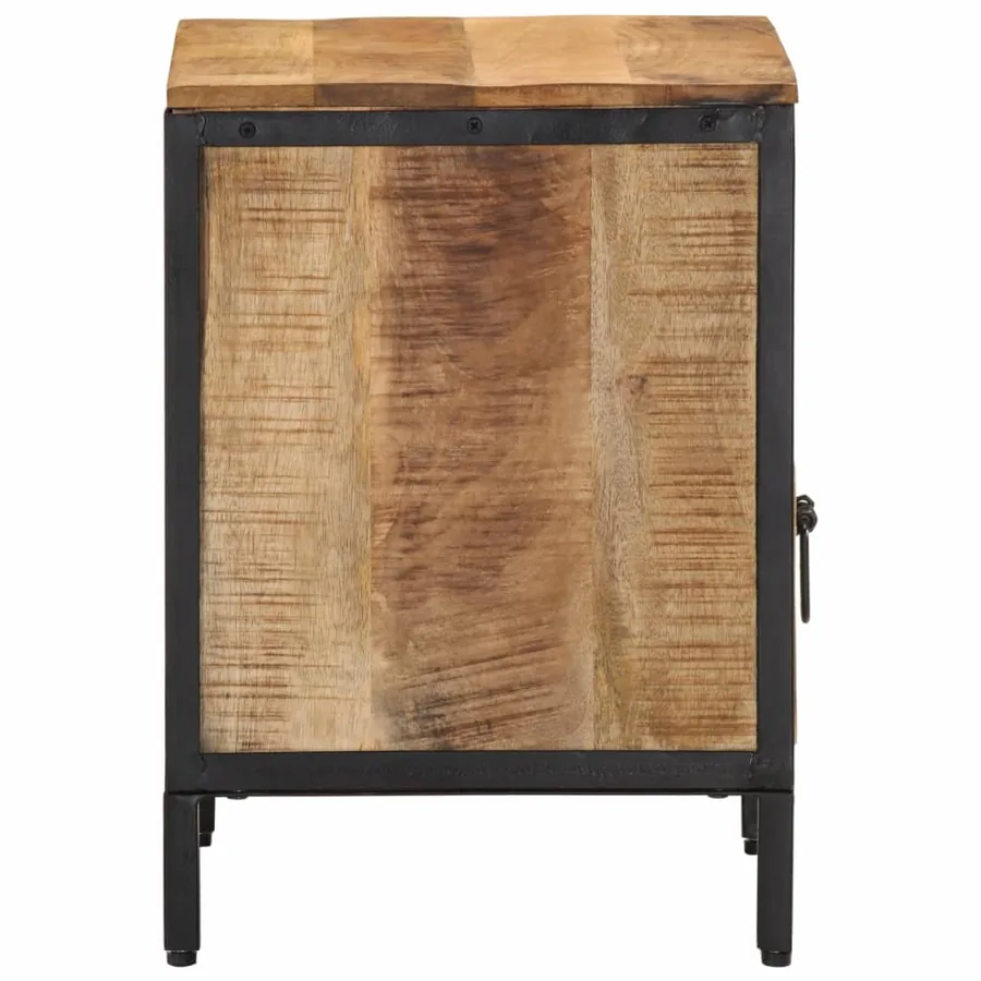 Table de chevet 40x35x50 cm bois de manguier massif - 4