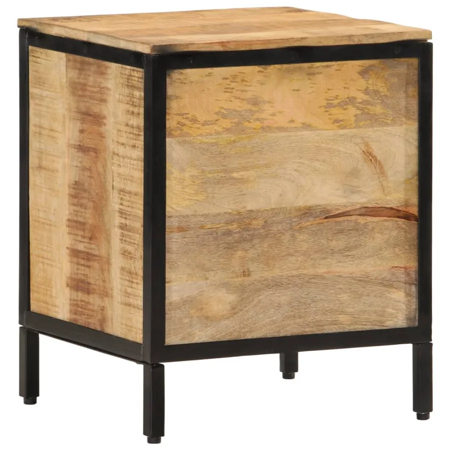 Table de chevet 40x35x50 cm bois de manguier massif - 5