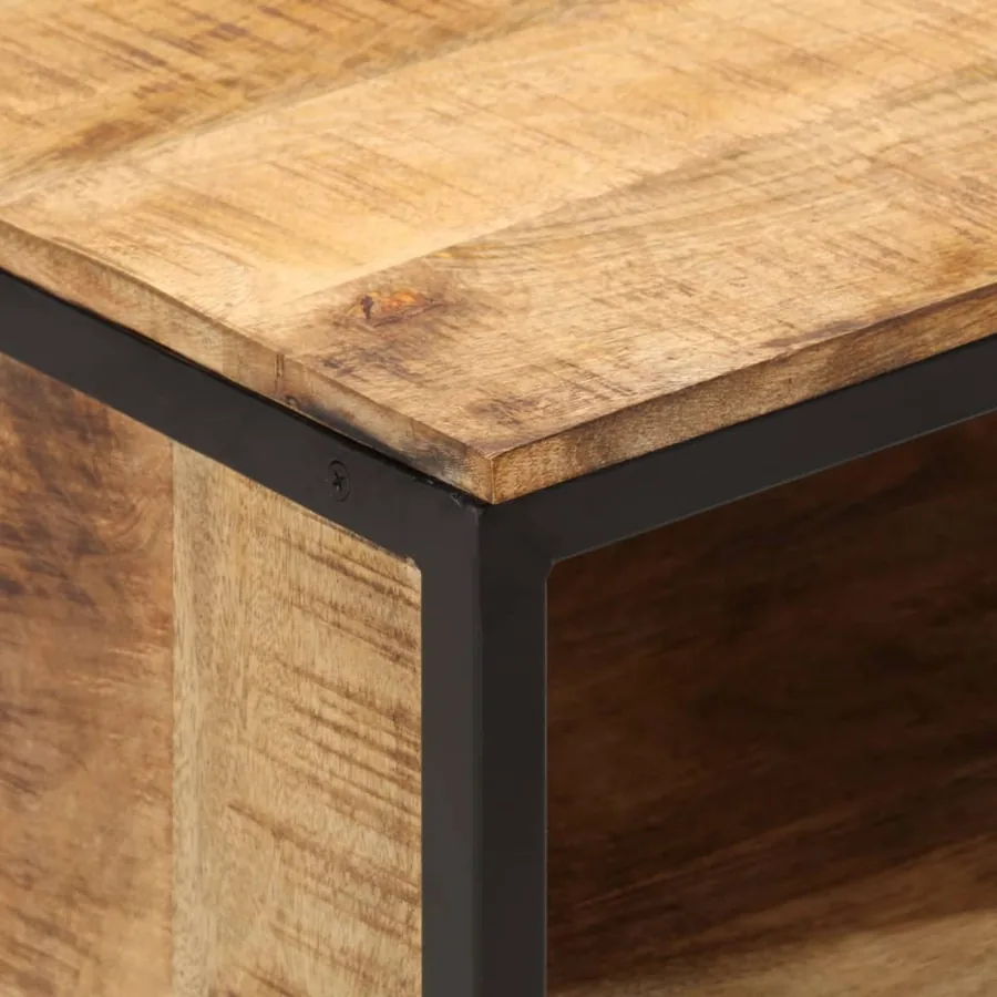 Table de chevet 40x35x50 cm bois de manguier massif - 6