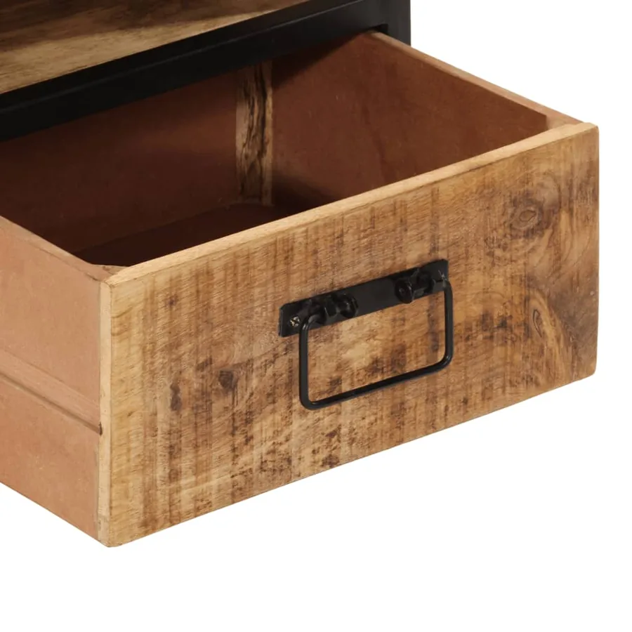 Table de chevet 40x35x50 cm bois de manguier massif - 7