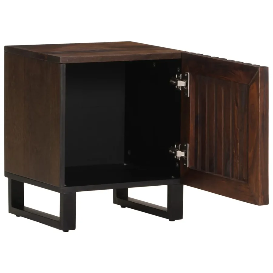 Tables de chevet 2 pcs 40x34x46 cm bois de manguier massif - 3