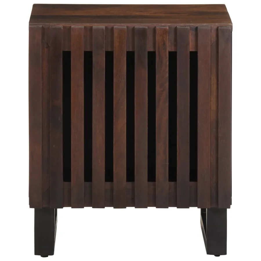 Tables de chevet 2 pcs 40x34x46 cm bois de manguier massif - 4