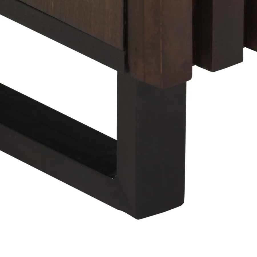 Tables de chevet 2 pcs 40x34x46 cm bois de manguier massif - 8