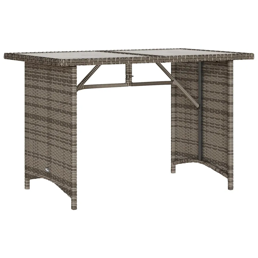 Salon de jardin 6 pcs avec coussins gris résine tressée - 5