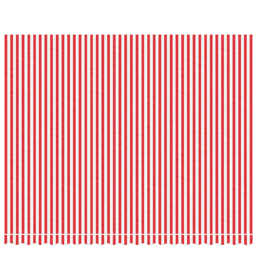 Tissu de remplacement pour auvent rouge et blanc 4,5x3,5 m polyester - 3