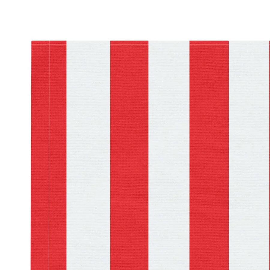 Tissu de remplacement pour auvent rouge et blanc 4,5x3,5 m polyester - 4