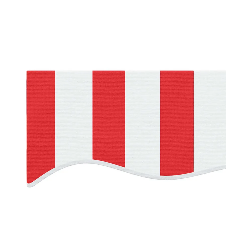 Tissu de remplacement pour auvent rouge et blanc 4,5x3,5 m polyester - 5