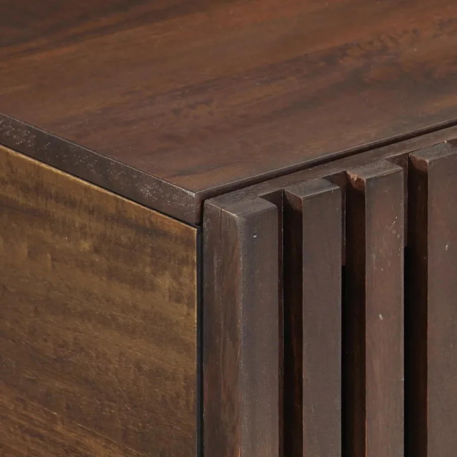 Table basse marron 80x51x40 cm bois de massif manguier - 6