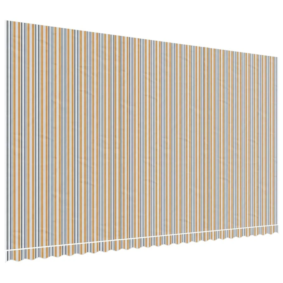 Tissu de remplacement pour auvent orange et bleu 6x3,5 m polyester - 2
