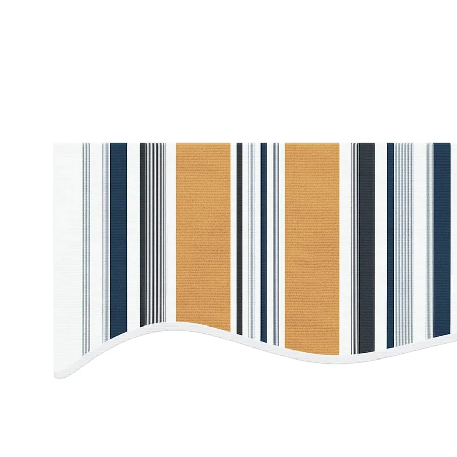 Tissu de remplacement pour auvent orange et bleu 6x3,5 m polyester - 5