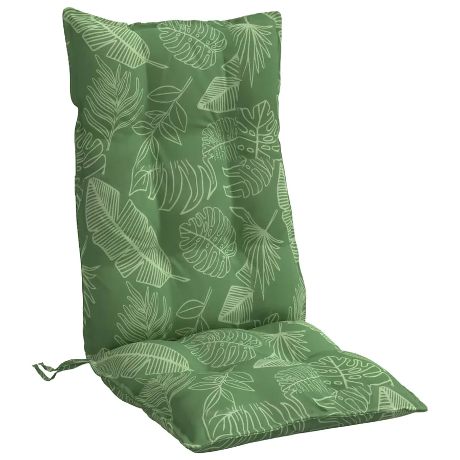 Coussins de chaise à dossier haut lot de 4 modèle de feuille - 5