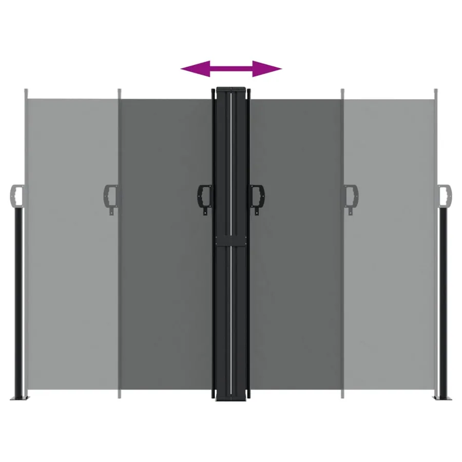 Auvent latéral rétractable anthracite 180x600 cm - 5