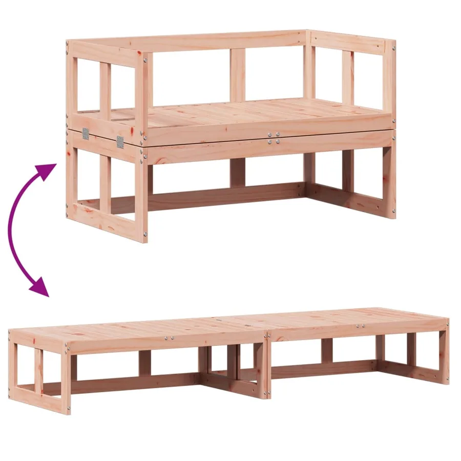Canapé de jardin extensible bois massif de douglas - 8