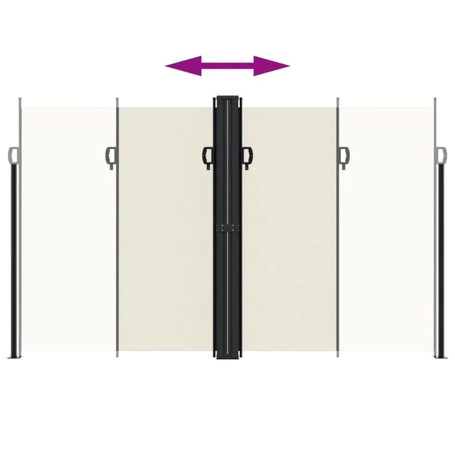 Auvent latéral rétractable crème 200x600 cm - 5