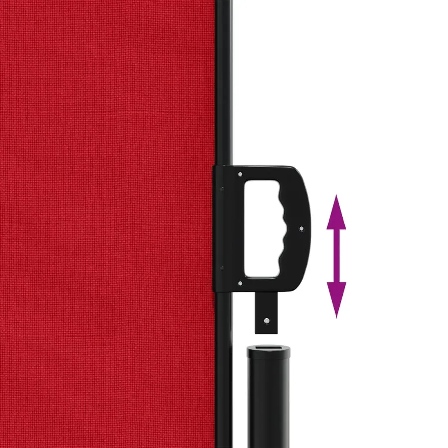 Auvent latéral rétractable rouge 200x600 cm - 6