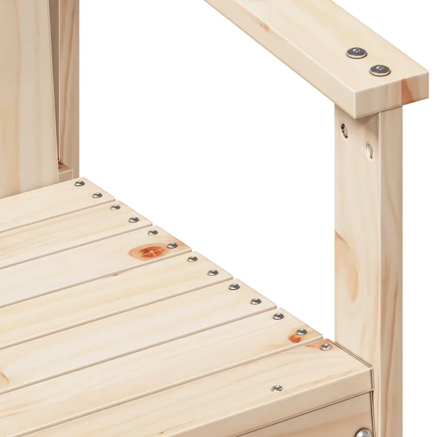 Salon de jardin 3 pcs bois massif de pin - 8