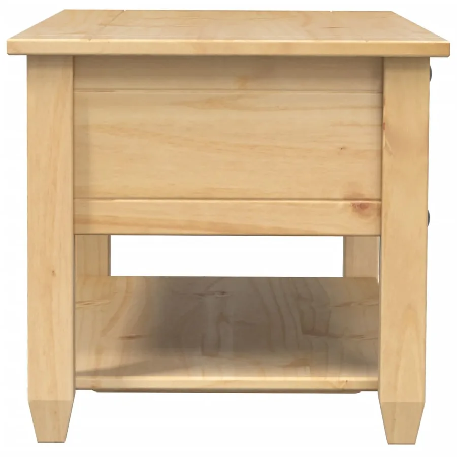 Table basse avec tiroirs Corona 100x48x45 cm bois de pin massif - 5