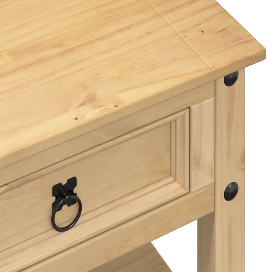Table basse avec tiroirs Corona 100x48x45 cm bois de pin massif - 7