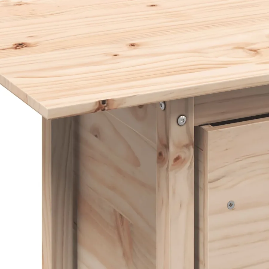 Table de jardin 100x50x75 cm bois massif de pin - 10
