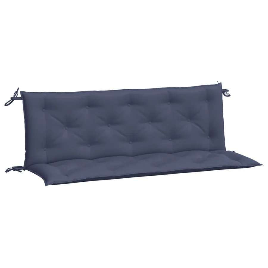 Coussins de banc de jardin lot de 2 bleu marine 150x50x7 cm - 2