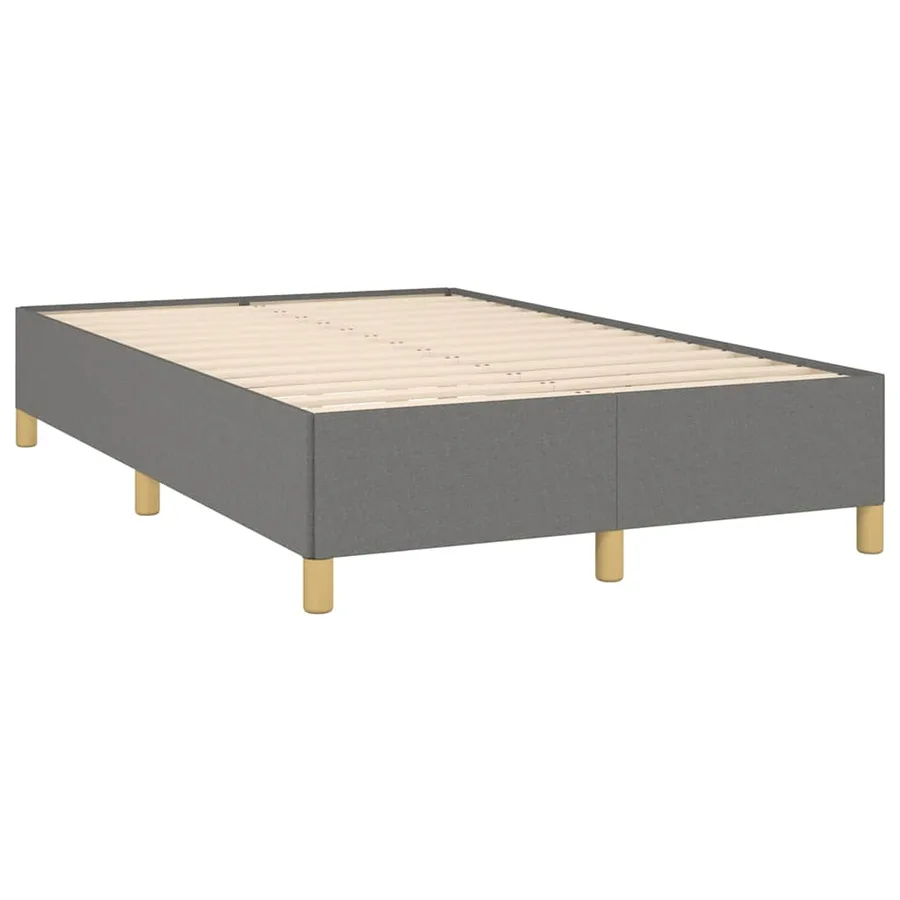 Sommier à lattes de lit matelas LED gris foncé 120x190 cm tissu - 6