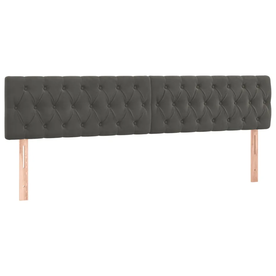 Sommier à lattes de lit avec matelas LED gris foncé 120x190 cm - 9