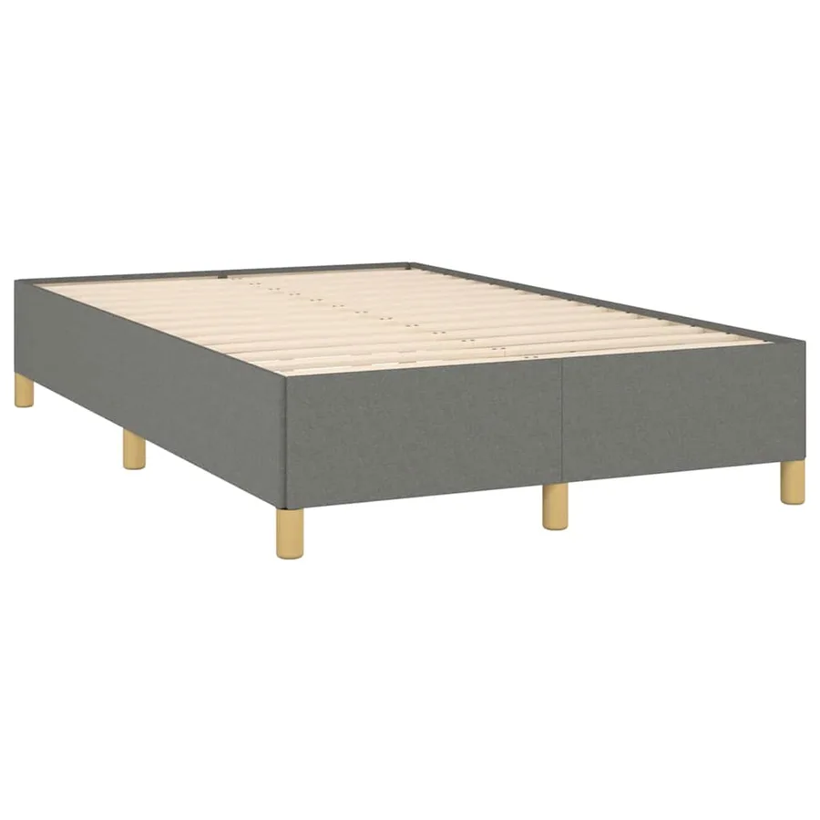 Sommier à lattes de lit avec matelas gris foncé 120x190cm tissu - 4