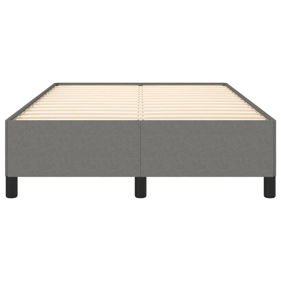 Cadre de lit sans matelas gris foncé 120x190 cm tissu - 5