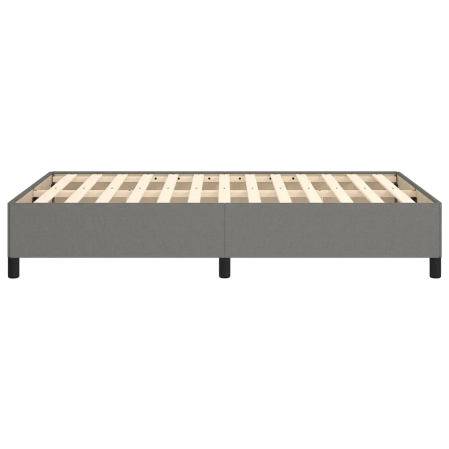 Cadre de lit sans matelas gris foncé 120x190 cm tissu - 6