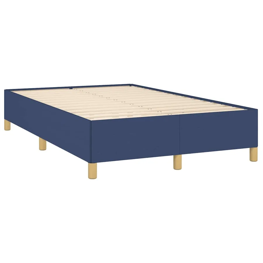 Sommier à lattes de lit matelas et LED bleu 120x190 cm tissu - 6