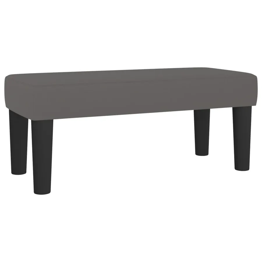 Sommier à lattes de lit avec matelas gris 120x190 cm similicuir - 8