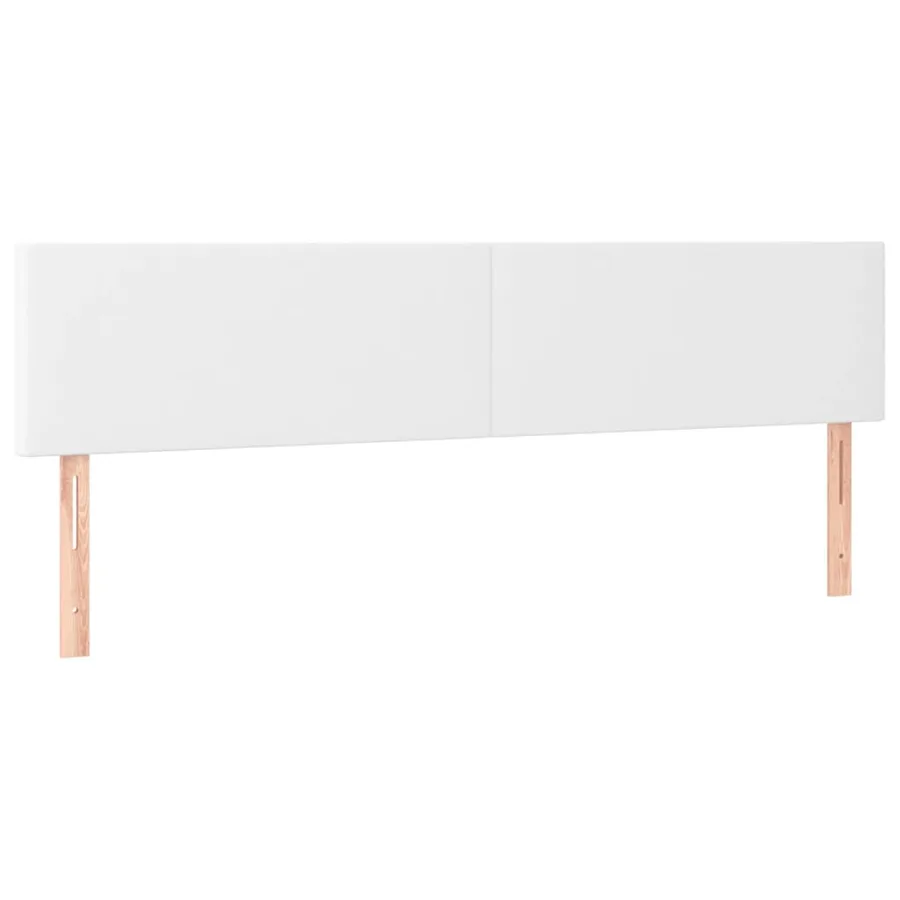 Sommier à lattes de lit avec matelas blanc 120x190cm similicuir - 7