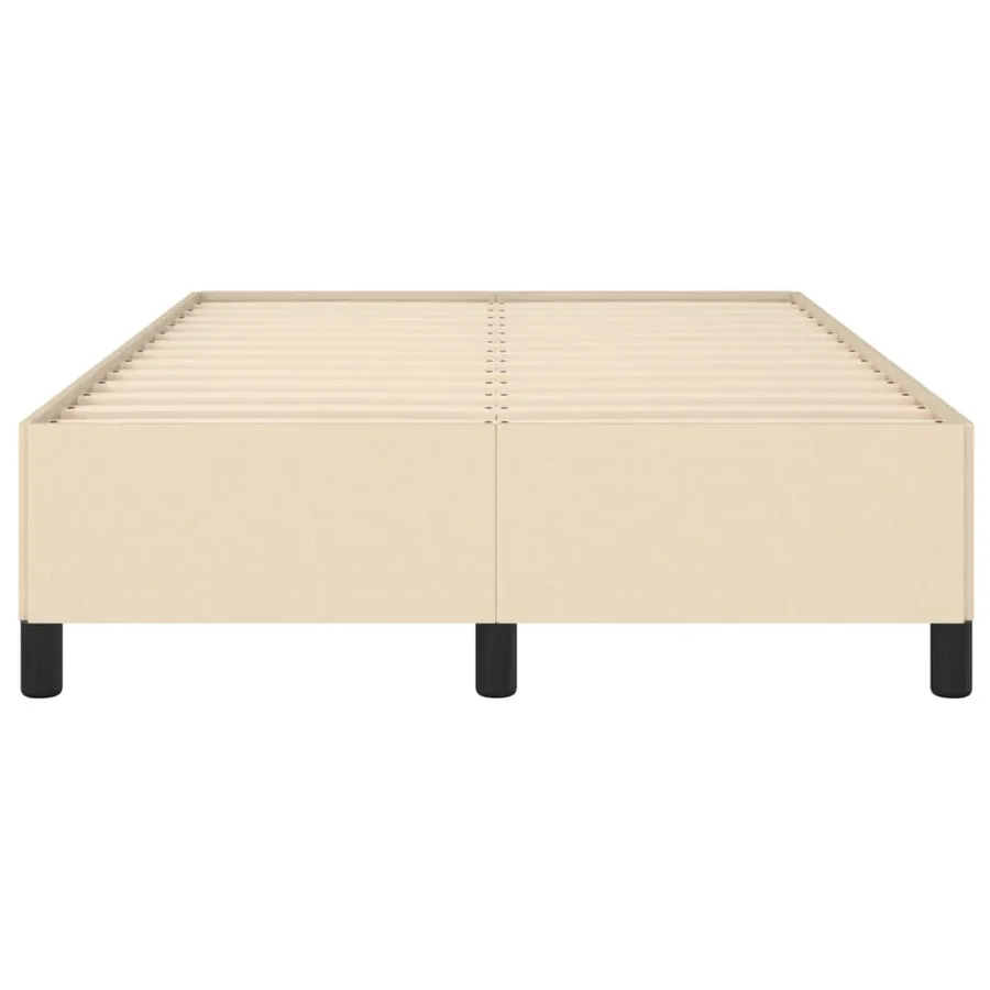 Cadre de lit sans matelas crème 120x190 cm tissu - 5