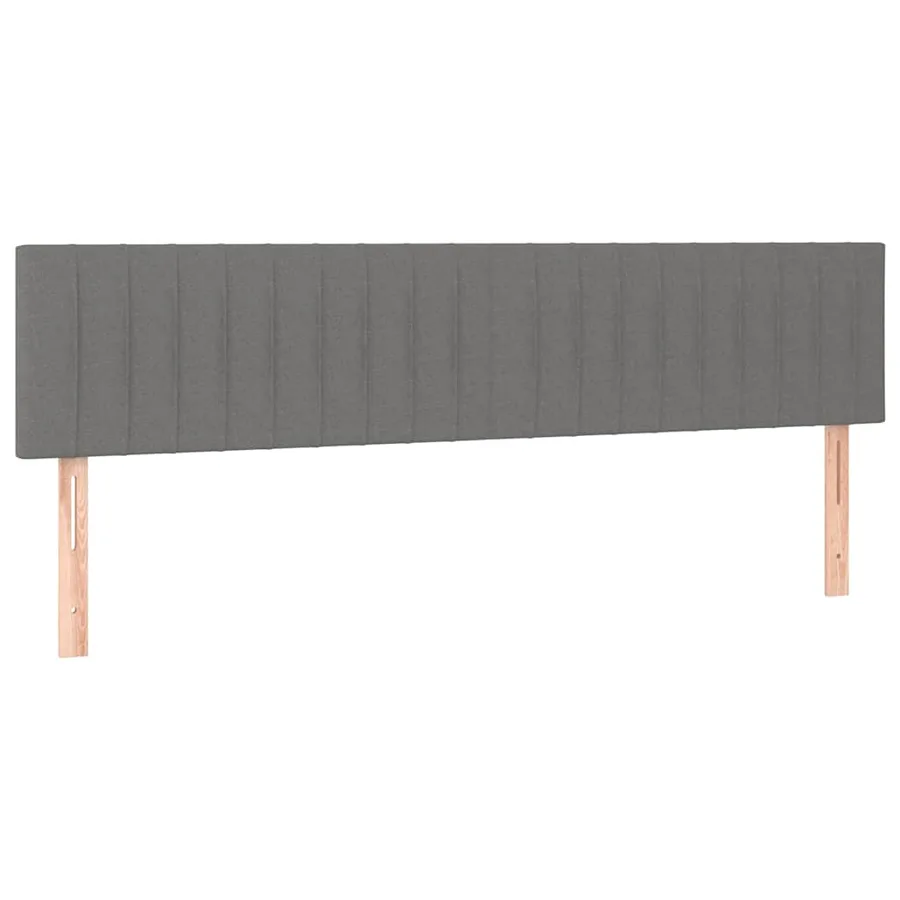 Sommier à lattes de lit avec matelas gris foncé 120x190cm tissu - 7