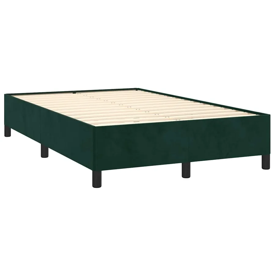 Sommier à lattes de lit avec matelas vert foncé 120x190 cm - 4