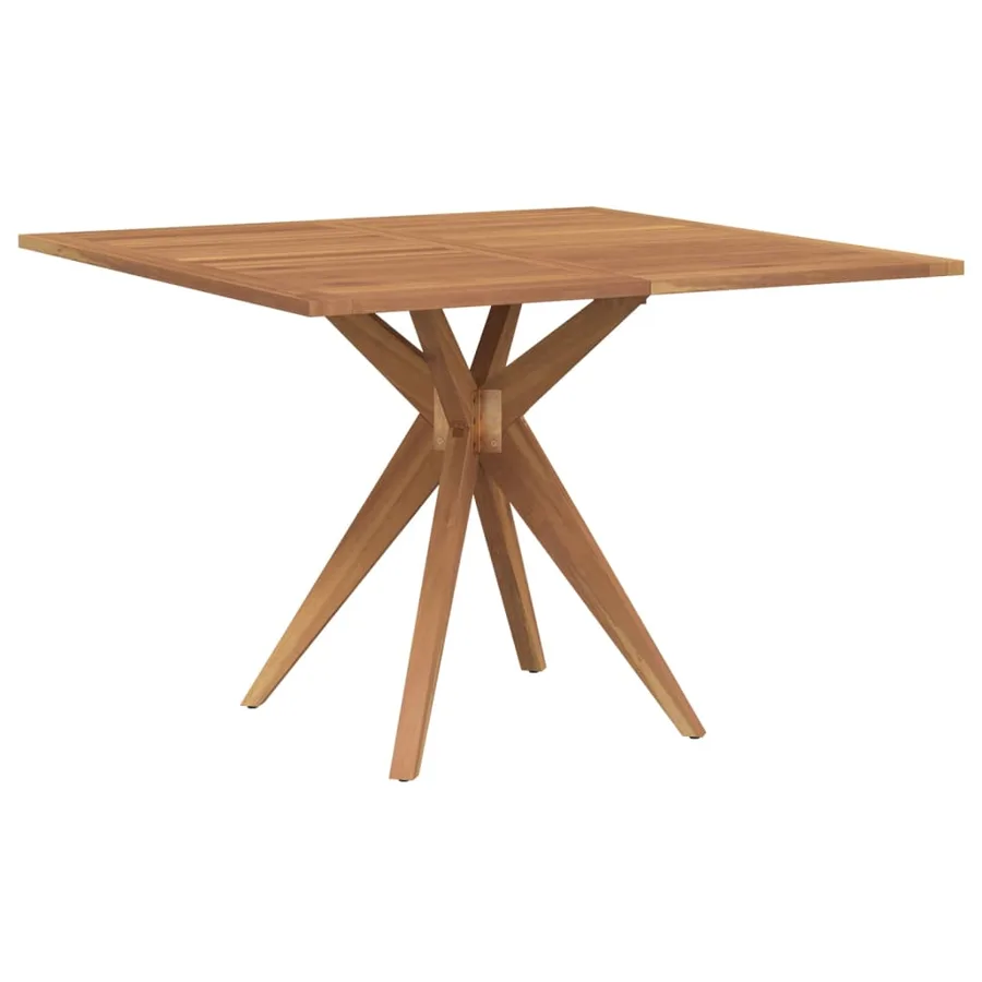 Table de jardin carrée 110x110x75 cm bois d'acacia solide - 5