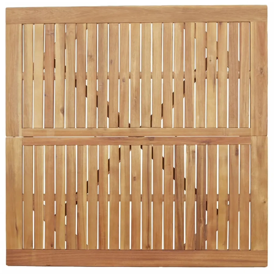 Table de jardin carrée 110x110x75 cm bois d'acacia solide - 6