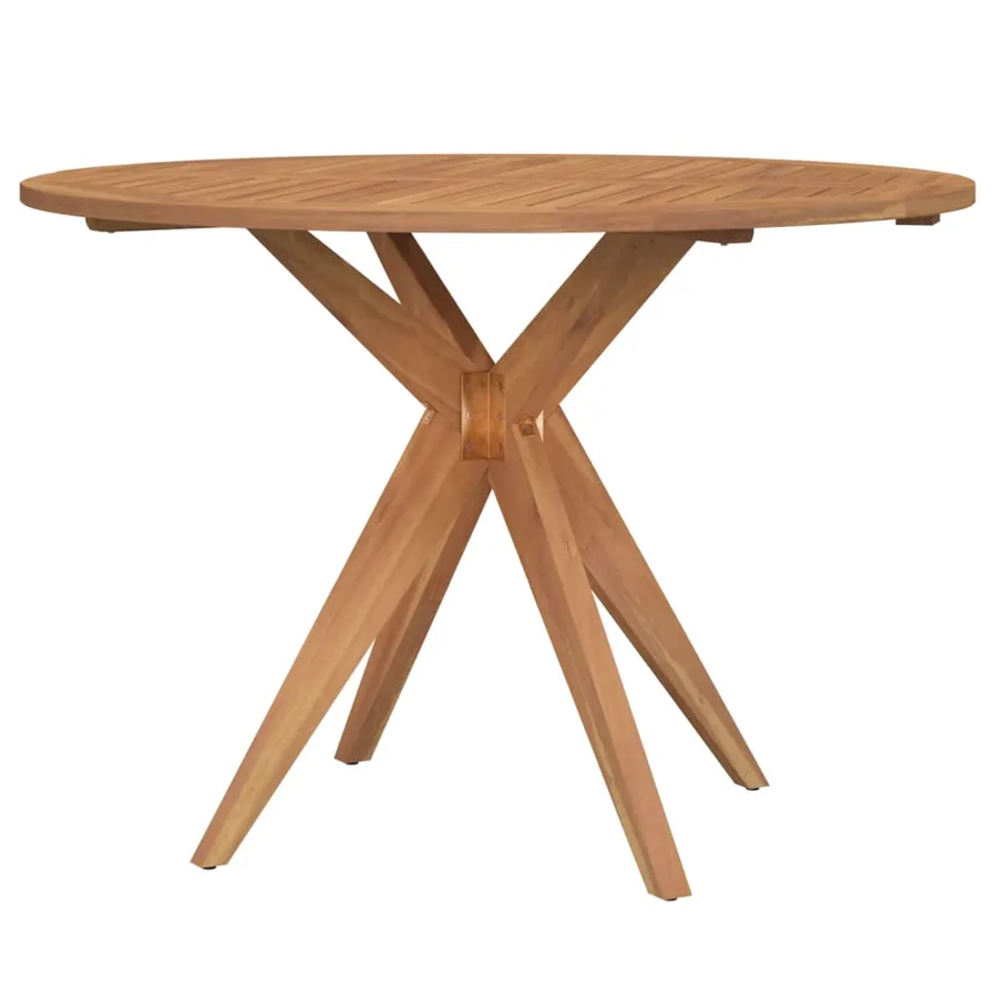 Table de jardin ronde Ø85x75 cm bois d'acacia solide - 2