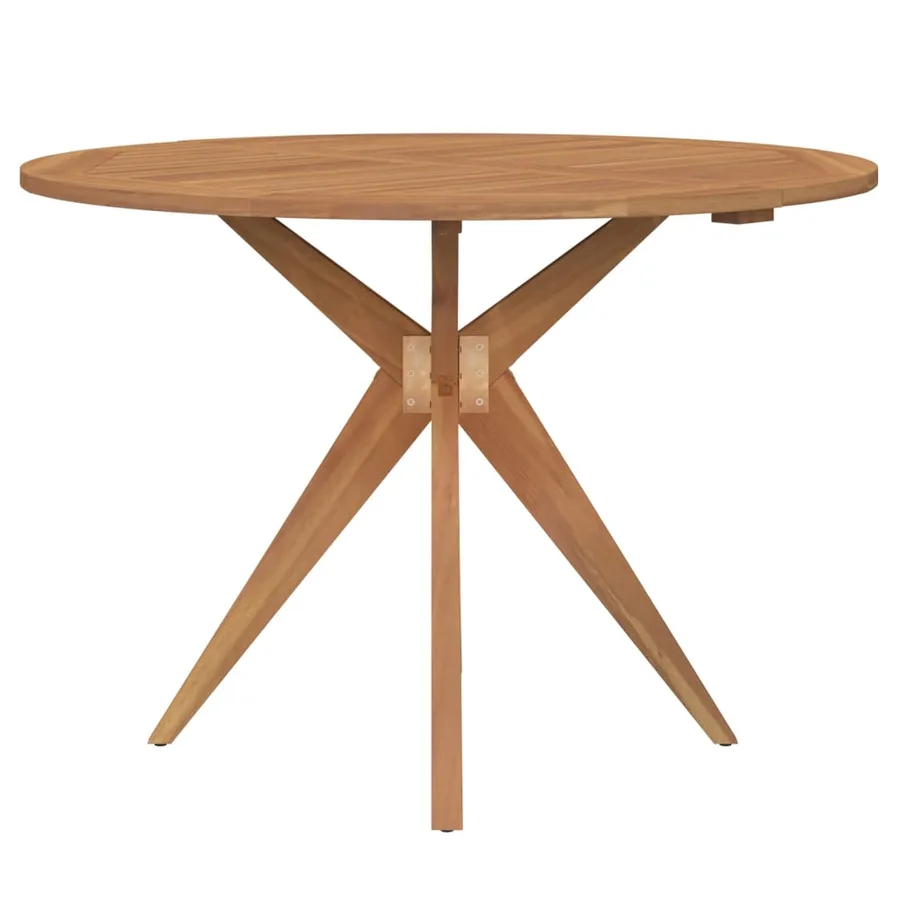 Table de jardin ronde Ø85x75 cm bois d'acacia solide - 3