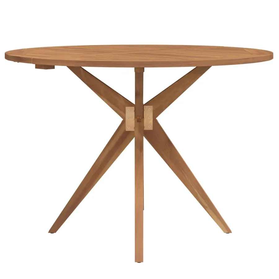 Table de jardin ronde Ø85x75 cm bois d'acacia solide - 4