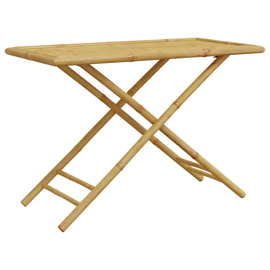 Table de jardin pliable 110x55x75 cm bambou - 2