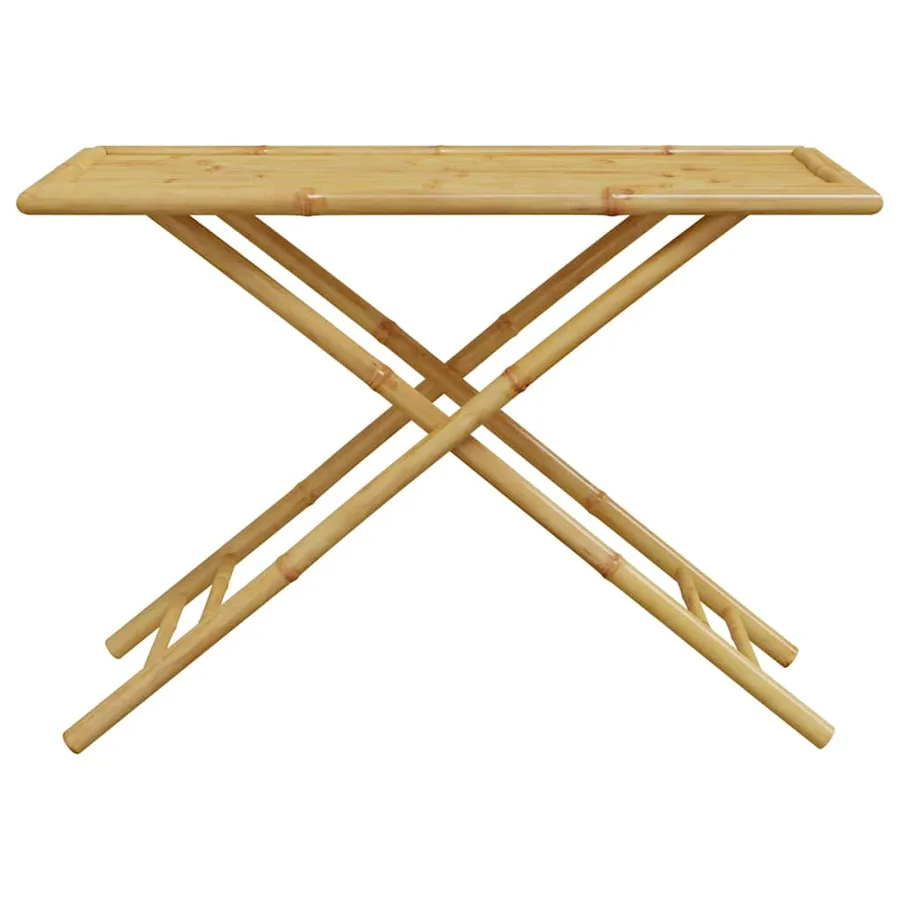 Ensemble de bistro pliante 5 pcs et coussins gris foncé bambou - 7